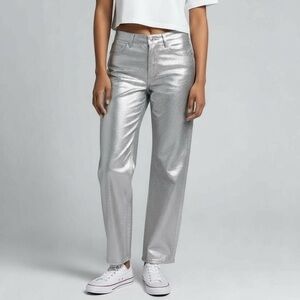Tinseltown Metallic Silver Jeans